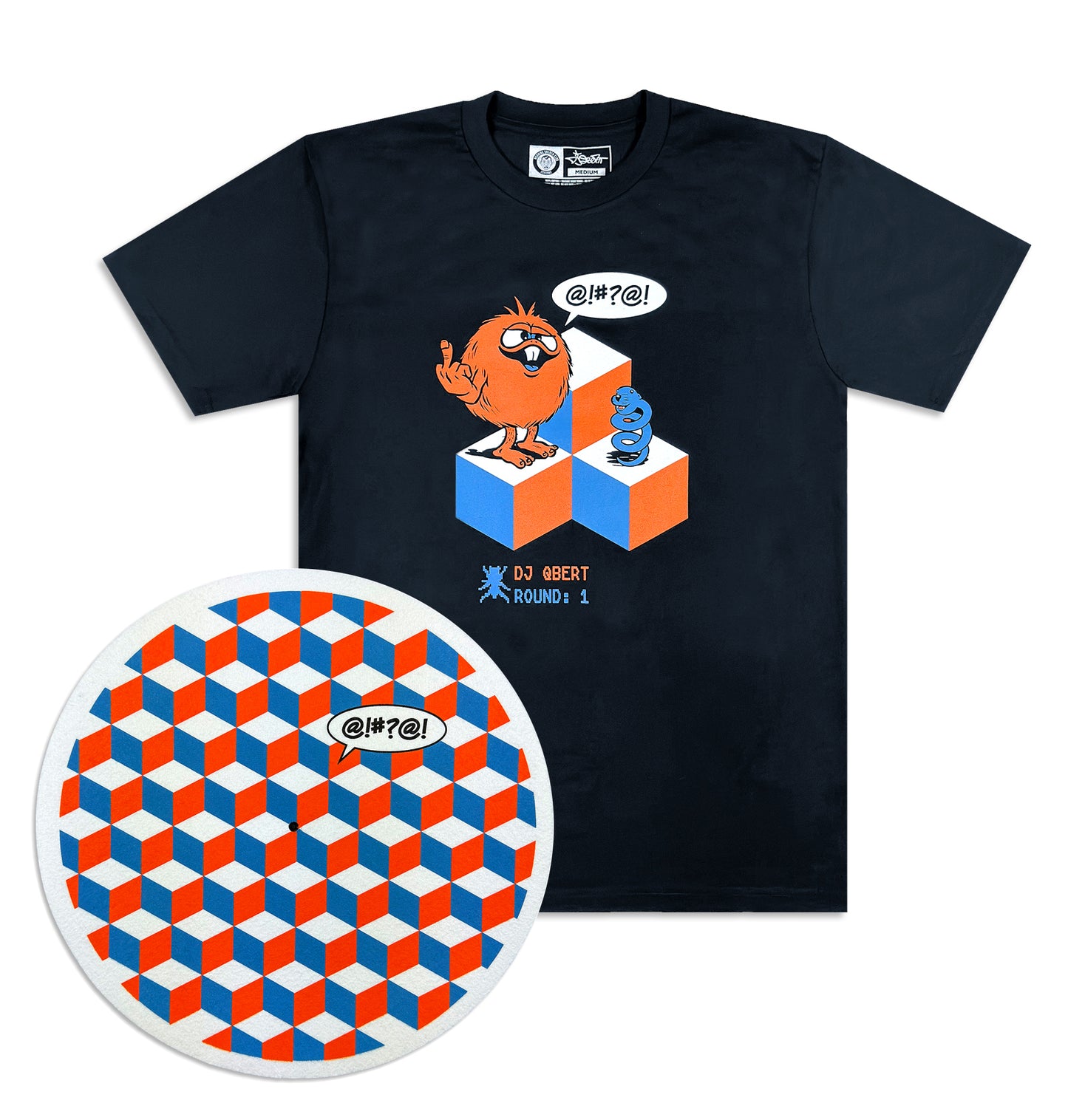 DJ Qbert x Morning Breath Club T-Shirt with Slipmat
