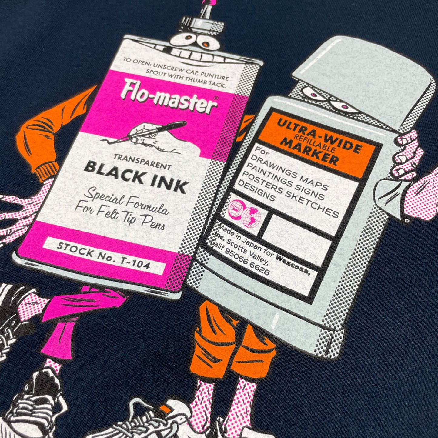 Ink and Marker T-shirt - Navy