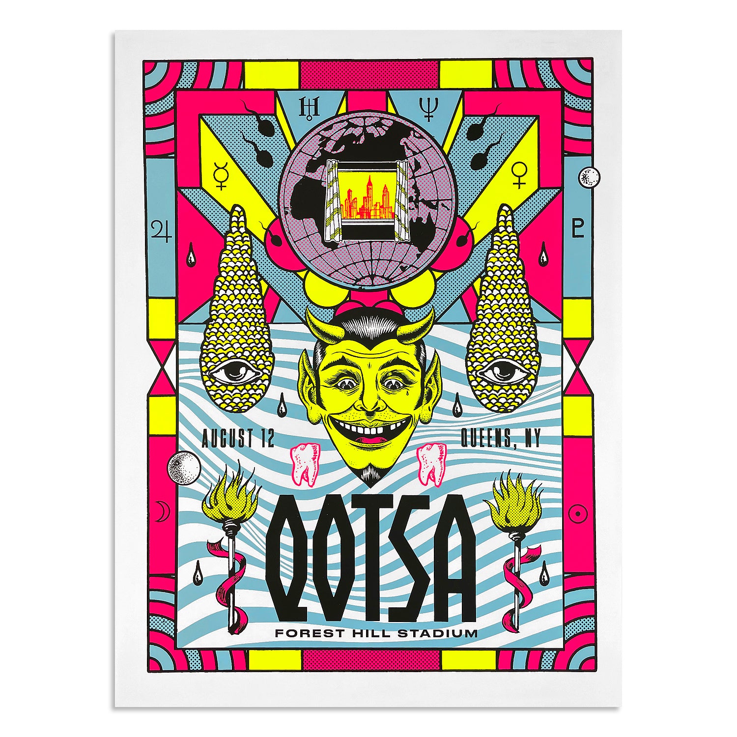 Queens of the Stone Age 40枚限定 メタリック ポスター Queens of the Stone Age (Foil Variant) Houston Poster by Ken