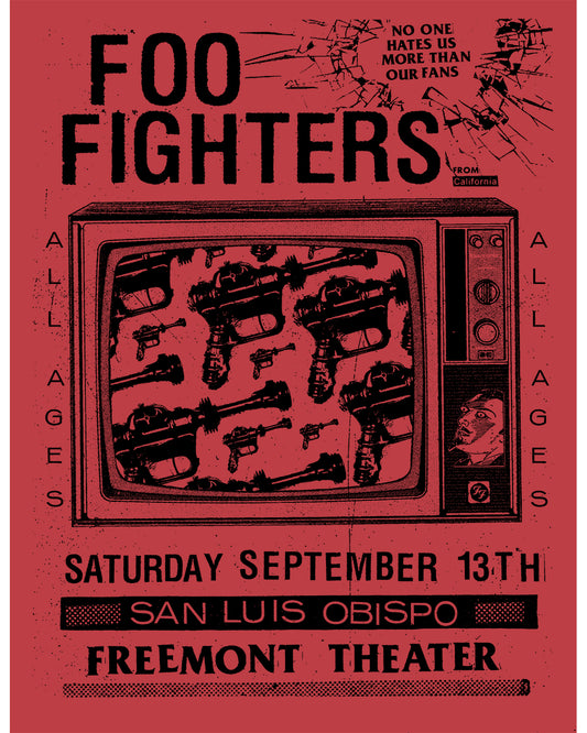 Limited Edition Foo Fighters SLO Print